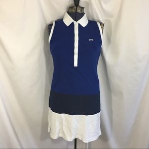 Le Tigre Polo Dress Sleeveless Medium Blue Shirt